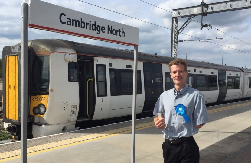 John Hayward at Cambridge North Station