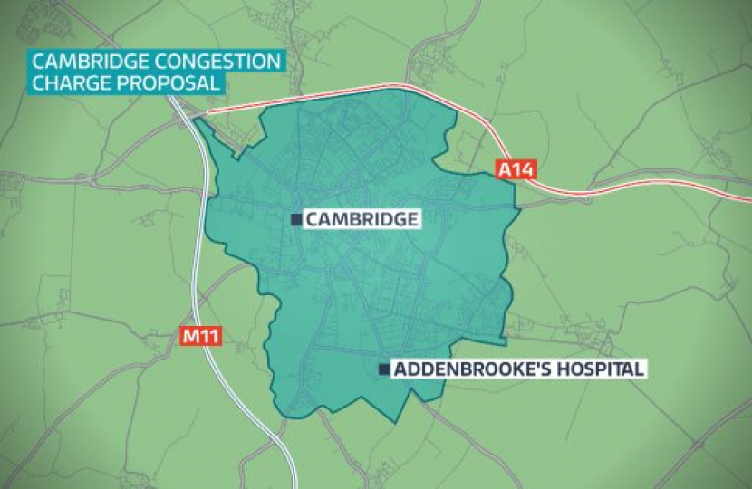 Congestion Charge Map of Cambridge