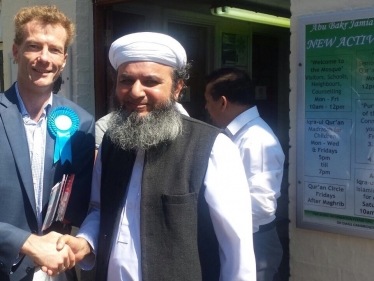 John Hayward with Cambridge Imam